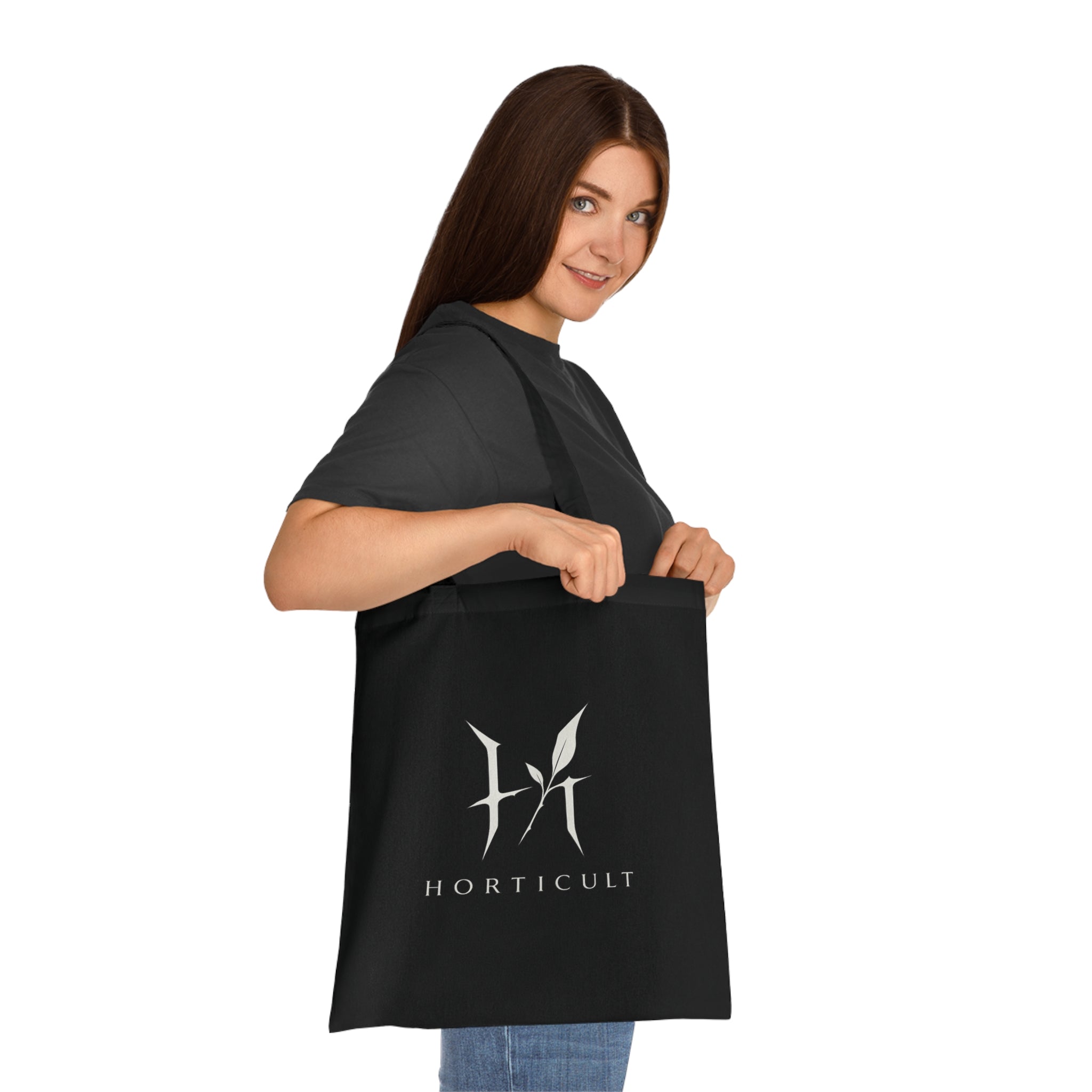 Horticult logo Cotton Tote | Botanical plant logo tote bag