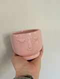 9cm pink face planter
