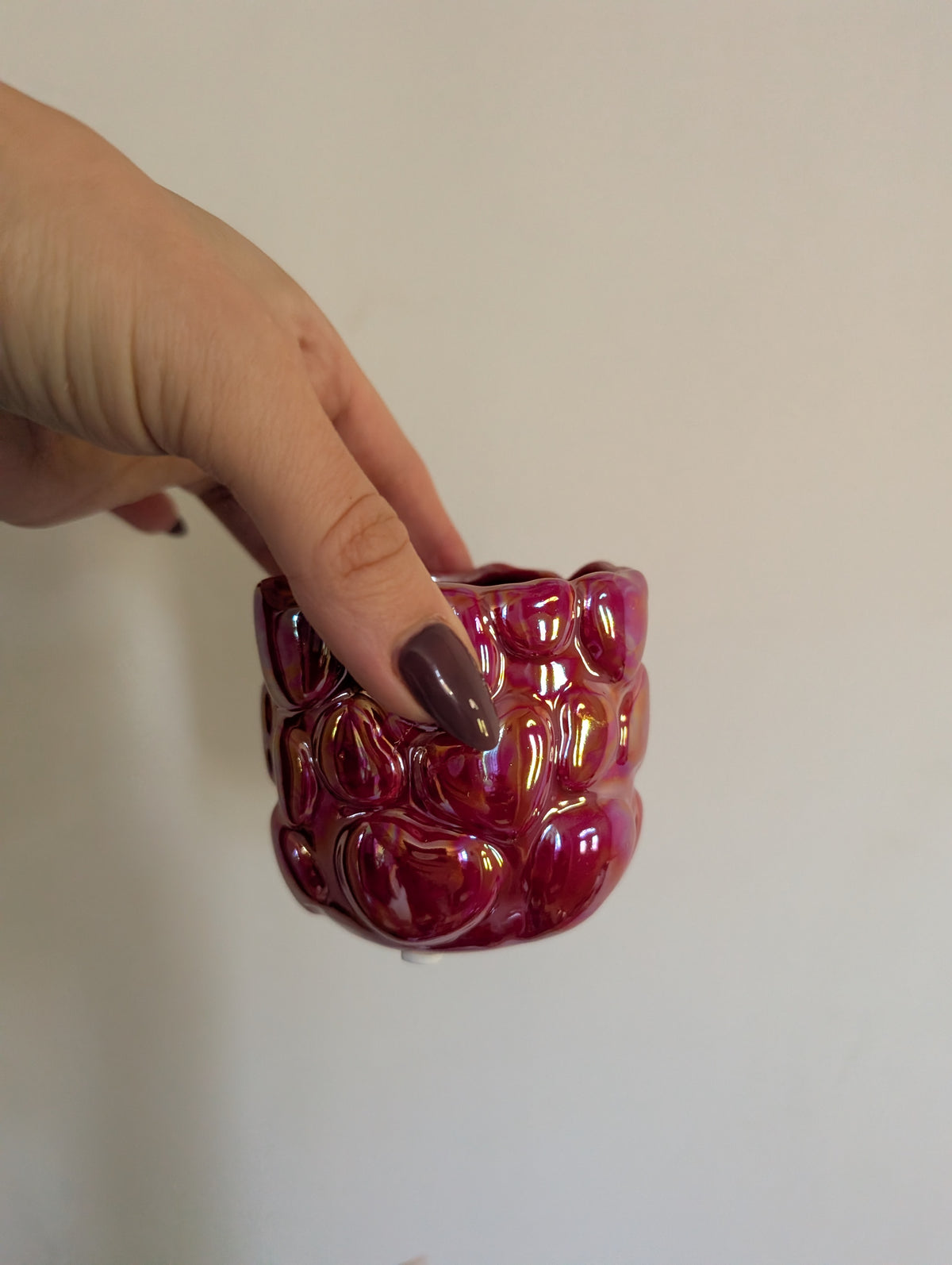 6cm red heart planter