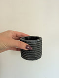 6cm dark grey concrete planter