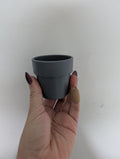6cm grey terracotta planter