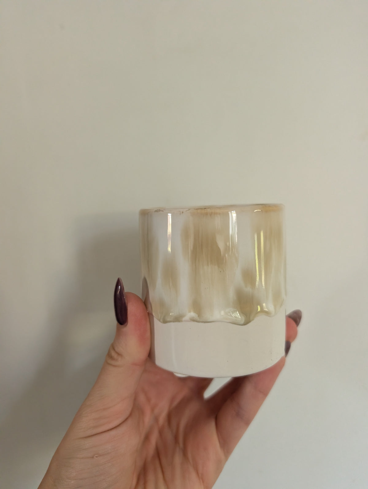 6cm beige planter