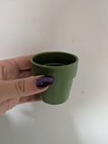 6cm green terracotta planter