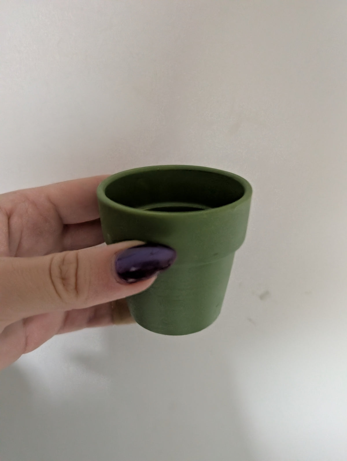 6cm green terracotta planter