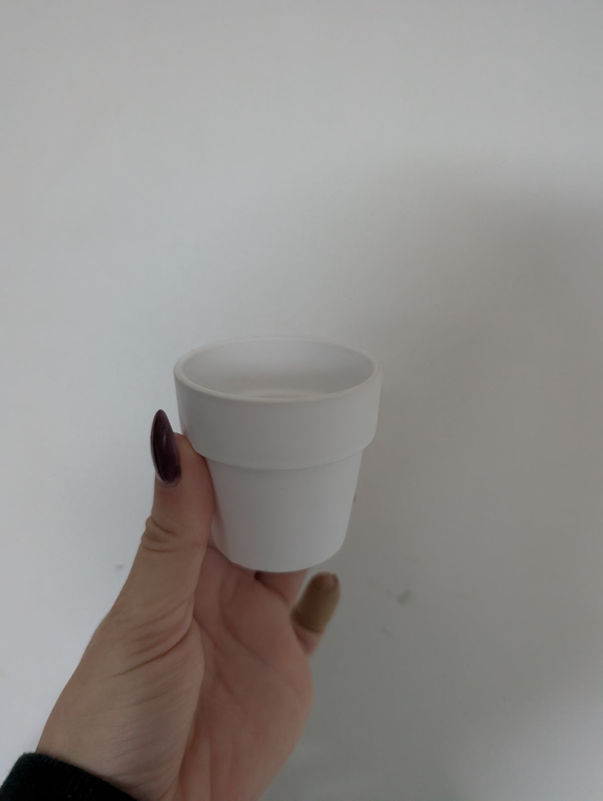 6cm white terracotta planter